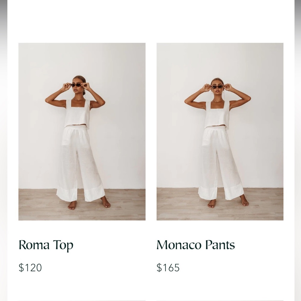 Aura the Label white linen set